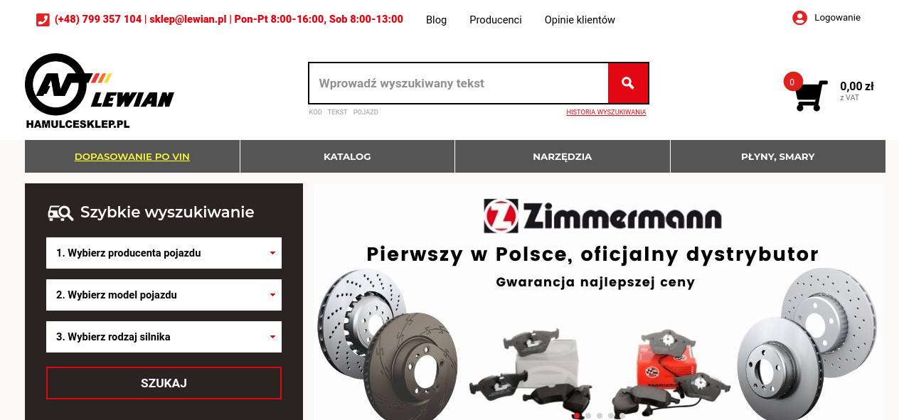 Sklep internetowy HamulceSklep.pl